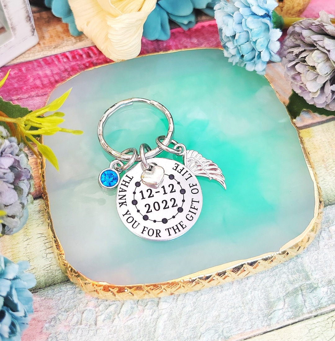 Organ Donor Keychain, Living Donor Gift, Thank You for the Gift of Life