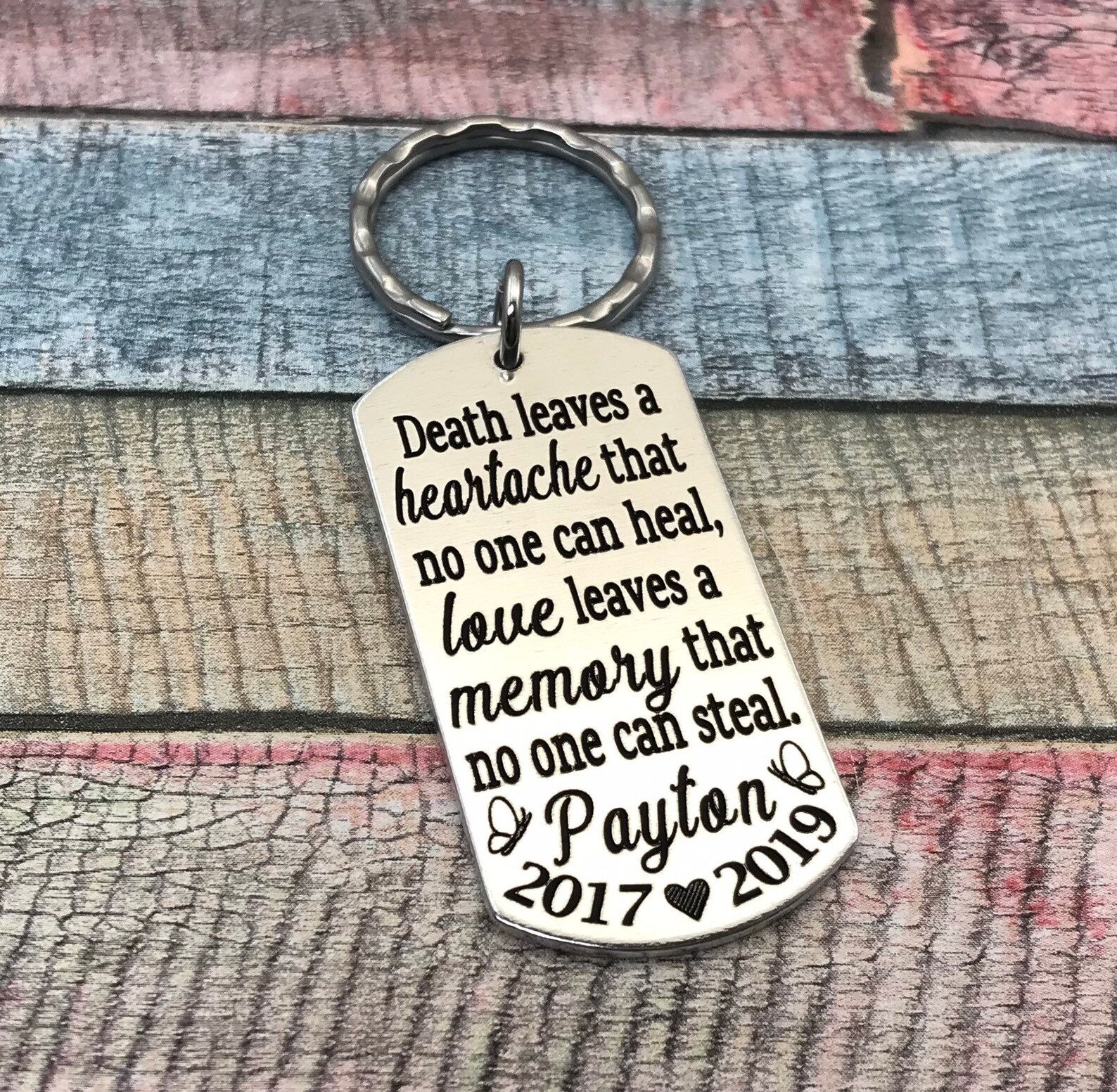 Memorial Keepsake in Memory of Keychain Memorial Key Chain Etsy
