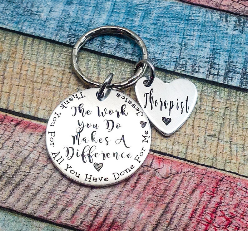 Therapist Thank You Gift Social Worker Counselor key ring | Etsy