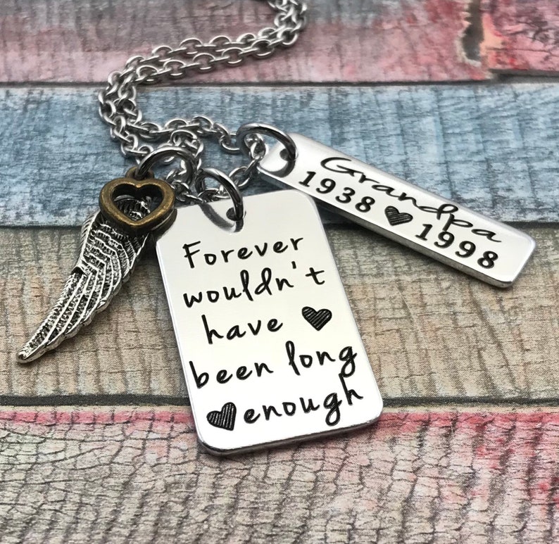 Memorial Necklace Loss of Father Memorial Gift Memorial Jewelry Memory Necklace Memorial Keepsake Loss of Husband Loss of Brother