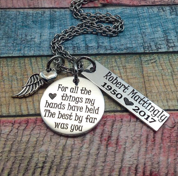 Husband Memorial Memorial Jewelry Memorial for Husband Etsy