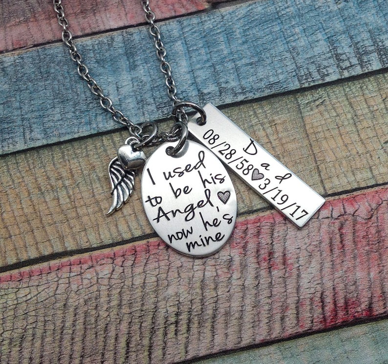 Memorial Necklace for Loss of Father Memorial Jewelry Etsy