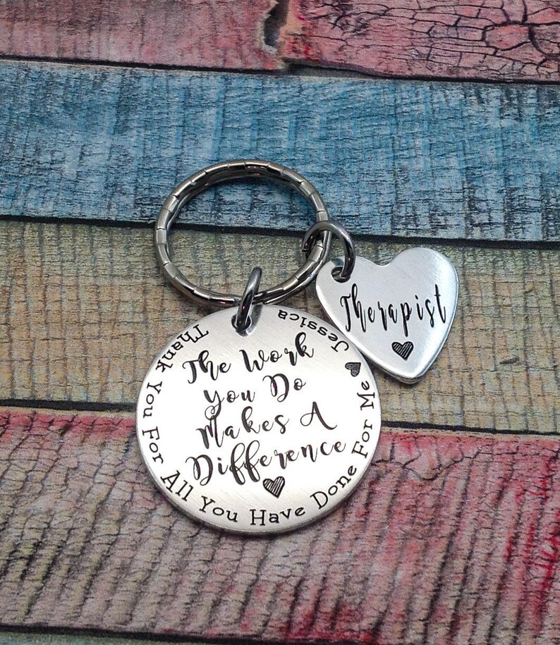 Social Worker Thank You Gift Counselor Key Ring Social | Etsy