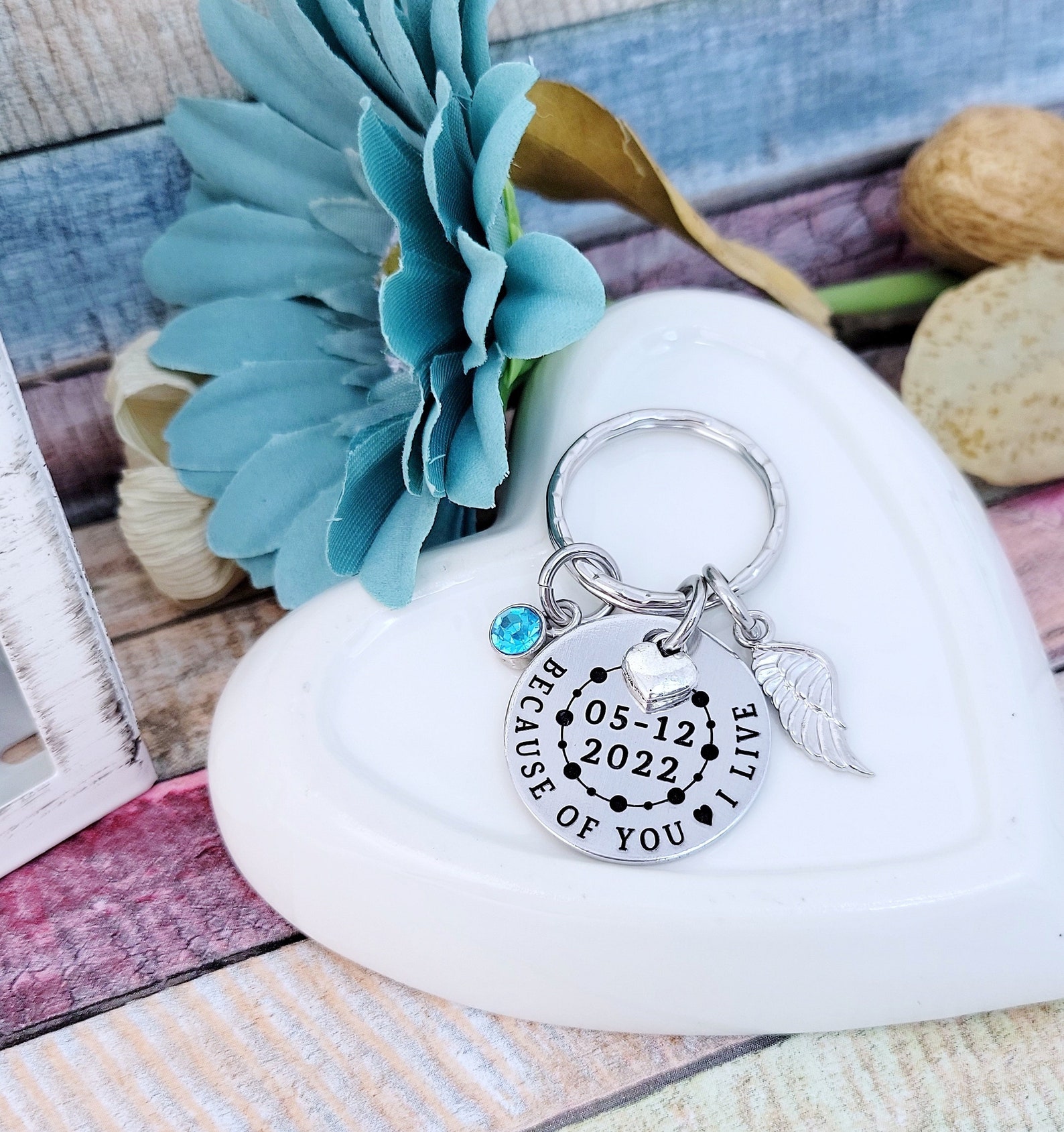 Organ Donor Keychain Living Donor Gift Cancer Awareness Etsy