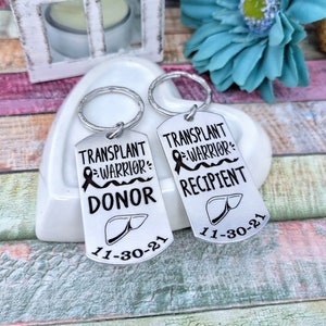 Liver Donor, Liver Recipient, Transplant Warrior, Living Donor Gift, Custom Key Ring, Liver donation, Liver transplant, Spare parts, Donate