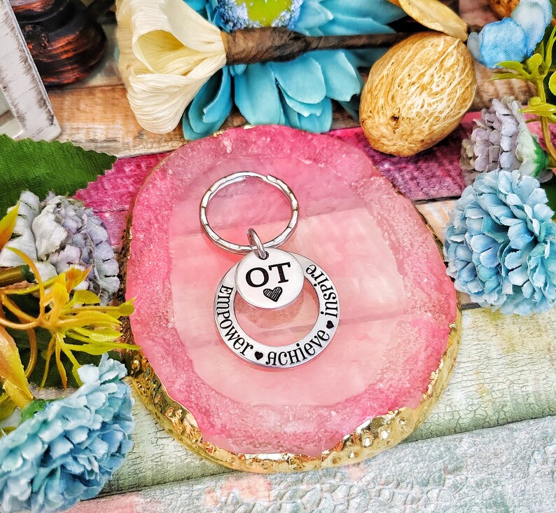 Occupational Therapy, Occupational Therapist, OT, COTA, occupational Rehab, Therapist Gift Idea, Gift for OT, ot graduate, Ot graduation Key Ring