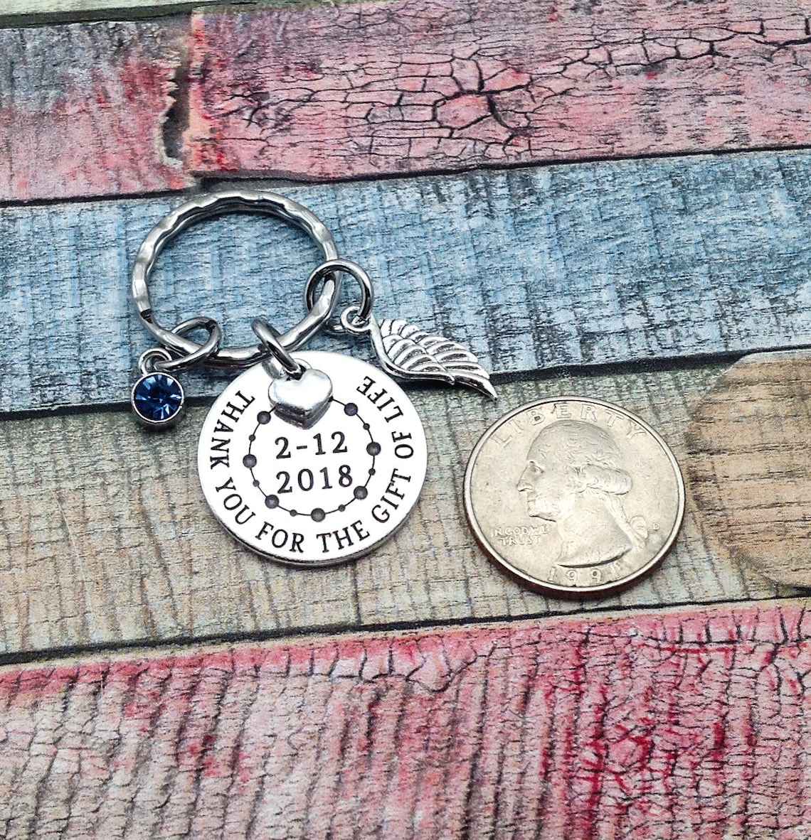 Organ Donor Keychain Living Donor Gift Thank You for the Etsy