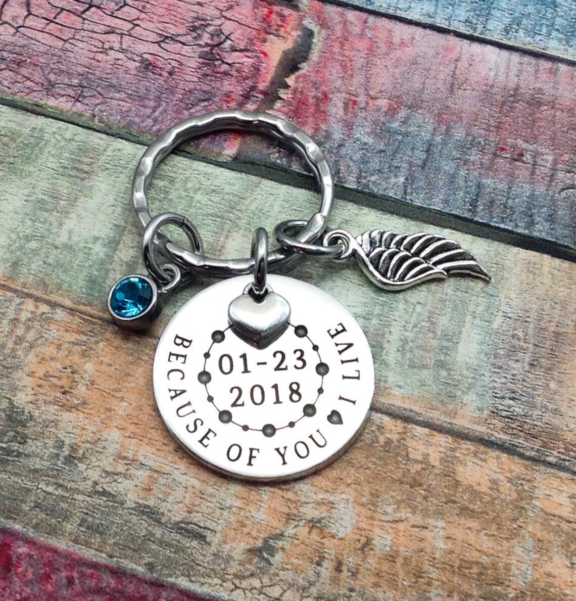 Organ Donor Keychain Living Donor Gift Cancer awareness Etsy