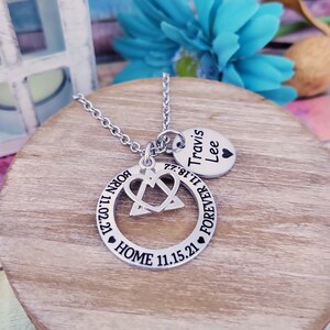 Adoption Jewelry, Born, Home, Forever, Adoptive Foster Parent, Adoption necklace, Adoption Gift, Adoption day, Personalized Mommy Necklace image 7