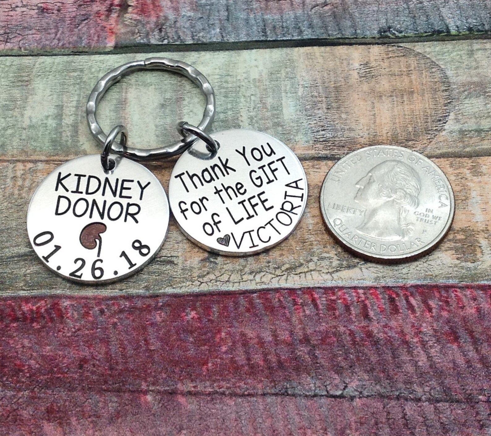 Organ Donor Keychain Living Donor Gift Thank You for the Etsy