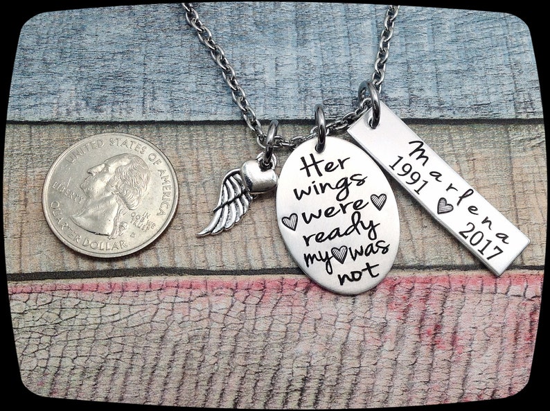 Keepsake Jewelry Memorial Necklace Engraved Necklace Etsy