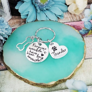 Custom Pet Memorial Key Ring - Personalized Pet Loss Gift, Dog Memorial Keychain, Pet Keepsake, Loss of Family Dog, Death of Pet Gift