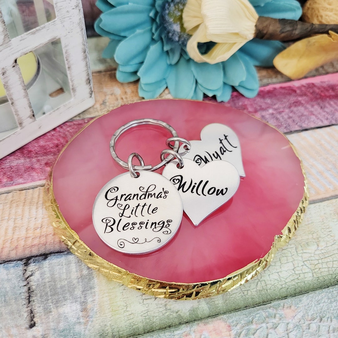 Personalized Grandma Keychain Customizable Mother's Day Etsy