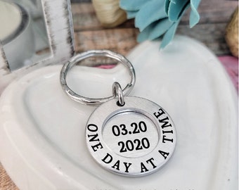 Sobriety Gift, One day at a time, serenity courage, wisdom, Addiction Recovery, Alcoholics Recovery, Narcotics Recovery Sobriety Date
