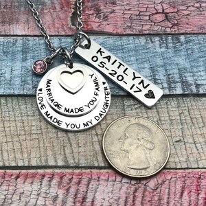 Adoption Gift, Blended Family Gift, Mommy Necklace, Adoption Jewelry, Step Daughter Gift, Adoptive Foster Parent Gift, ENGRAVED image 7