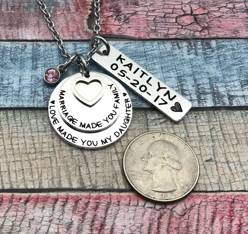 Adoption Gift, Blended Family Gift, Mommy Necklace, Adoption Jewelry, Step Daughter Gift, Adoptive Foster Parent Gift, ENGRAVED image 7