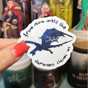 Siamo le tredici notti stellate Wyvern Trono di vetro ispirato adesivo con licenza ufficiale / adesivo libresco / adesivo Kindle