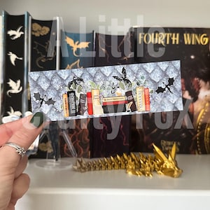 Violet&#39;s Bookshelf Dragon Scale Bookmark | Dragon Bookmark | Fourth Wing Inspired OFFICIALLY LICENSED Bookmark