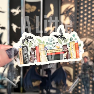 Dragon Rider Bookshelf Fourth Wing Inspired OFFICIALLY LICENSED Sticker | Bookish Sticker | Kindle Sticker