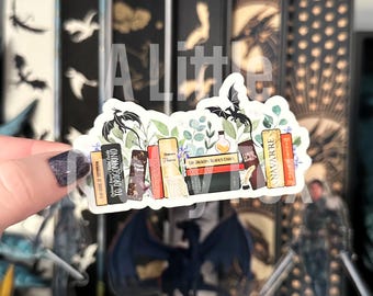 Dragon Rider Bookshelf Officially Licensed Fourth Wing Inspired Sticker