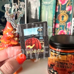 Spooky Pumpkin Halloweentown Stamp Sticker
