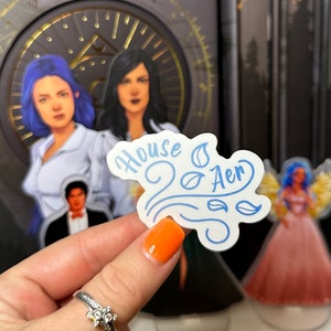 House Aer Wind Zodiac Academy geïnspireerde officieel gelicentieerde stickers | Leesgrage sticker | Kindle-sticker