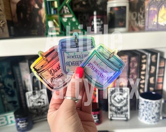 Adesivi olografici con candele: romanticismo, dark romance, fantasy