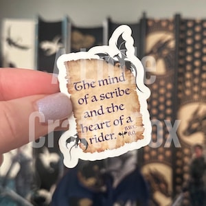 Mind of a Scribe Officially Licensed Fourth Wing Inspired Sticker