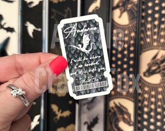 Andarna Movie Ticket Officially Licensed Fourth Wing Sticker