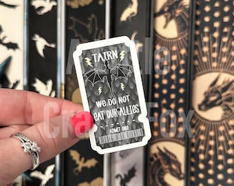 Tairn Movie Ticket Officially Licensed Fourth Wing Sticker