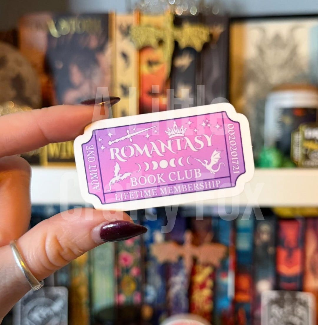 Admitted Sticker Romantasy Book Club Admission Ticket Sticker: Bookish Kindle Sticker - Etsy