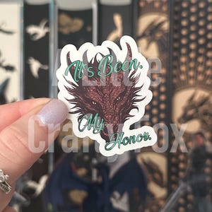 It&#39;s Been My Honor Fourth Wing Inspired OFFICIALLY LICENSED Sticker | Bookish Stickers | Kindle Stickers