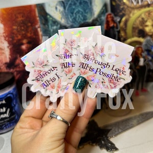 Flower Crescent Through Love All Is Possible Starborn Crescent City Inspired Officially Licensed Holographic Magnetic Bookmark