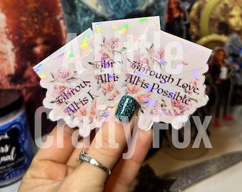 Flower Crescent Through Love All Is Possible Starborn Crescent City Inspired Officially Licensed Holographic Magnetic Bookmark