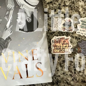 Divine Rivals and Ruthless Vows Inspired Sticker Pack of 4 Stickers | Bookish Stickers | Kindle Stickers