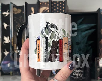 Dragon Rider Bookshelf Fourth Wing Inspired OFFICIALLY LICENSED Color Accent Coffee Mug (11, 15oz)