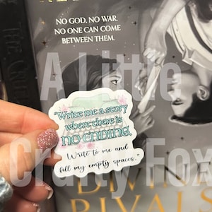Write Me A Story Ruthless Vows Inspired Sticker | Bookish Sticker | Kindle Sticker