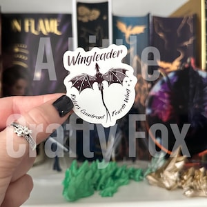 Wingleader Xaden Riorson Riders Quadrant Dragon Fourth Wing Inspired OFFICIALLY LICENSED Sticker | Bookish Stickers | Kindle Stickers