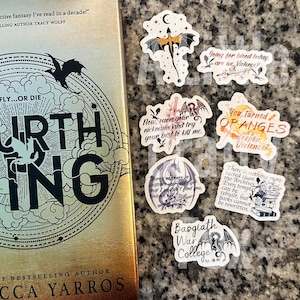 The &quot;Originals&quot; Fourth Wing Sticker Pack- Collection of 7 OFFICIALLY LICENSED Fourth Wing Stickers | Bookish Stickers | Kindle Stickers