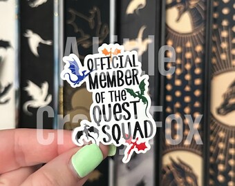 Quest Squad Member Officially Licensed Fourth Wing Onyx Storm Sticker