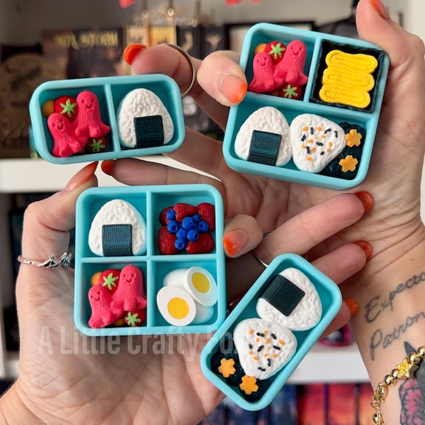Kawaii Japanese Bento Box 3D Printed Fidget Clicker Collection- Keychain and Handheld