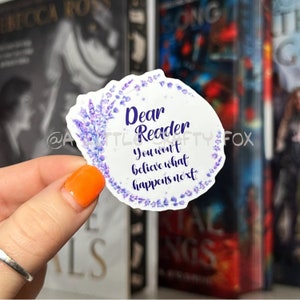 Bridgerton Inspired Lavender Dear Reader Bookish Sticker | Kindle Sticker