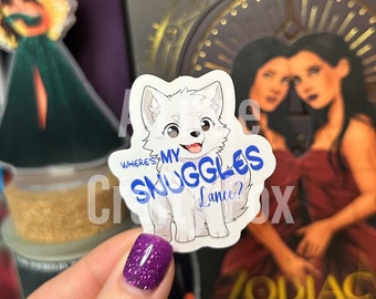 Sticker loup kawaii, où est mon câlin, sous licence officielle inspiré de la Zodiac Academy