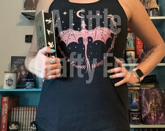 Rose Gold Riders Quadrant Flying Dragon Fourth Wing Inspired OFFICIALLY LICENSED Racerback Tank