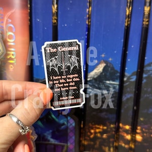 The General Night Court Movie Ticket ACOTAR Officially Licensed Sticker | Velaris | Night Court |Bookish Sticker | Kindle Sticker