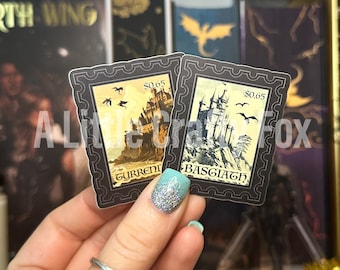Basgiath and Tyrrendor Stamp Pack, Officially Licensed Fourth Wing Stickers