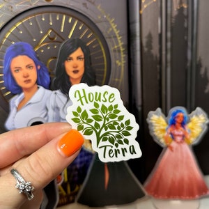 House Terra Earth Leafy Tree Zodiac Academy geïnspireerde officieel gelicentieerde stickers | Leesgrage sticker | Kindle-sticker