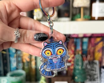 I Made It for the Tiger Derpy Tiger Glitter Acrylic Keychain