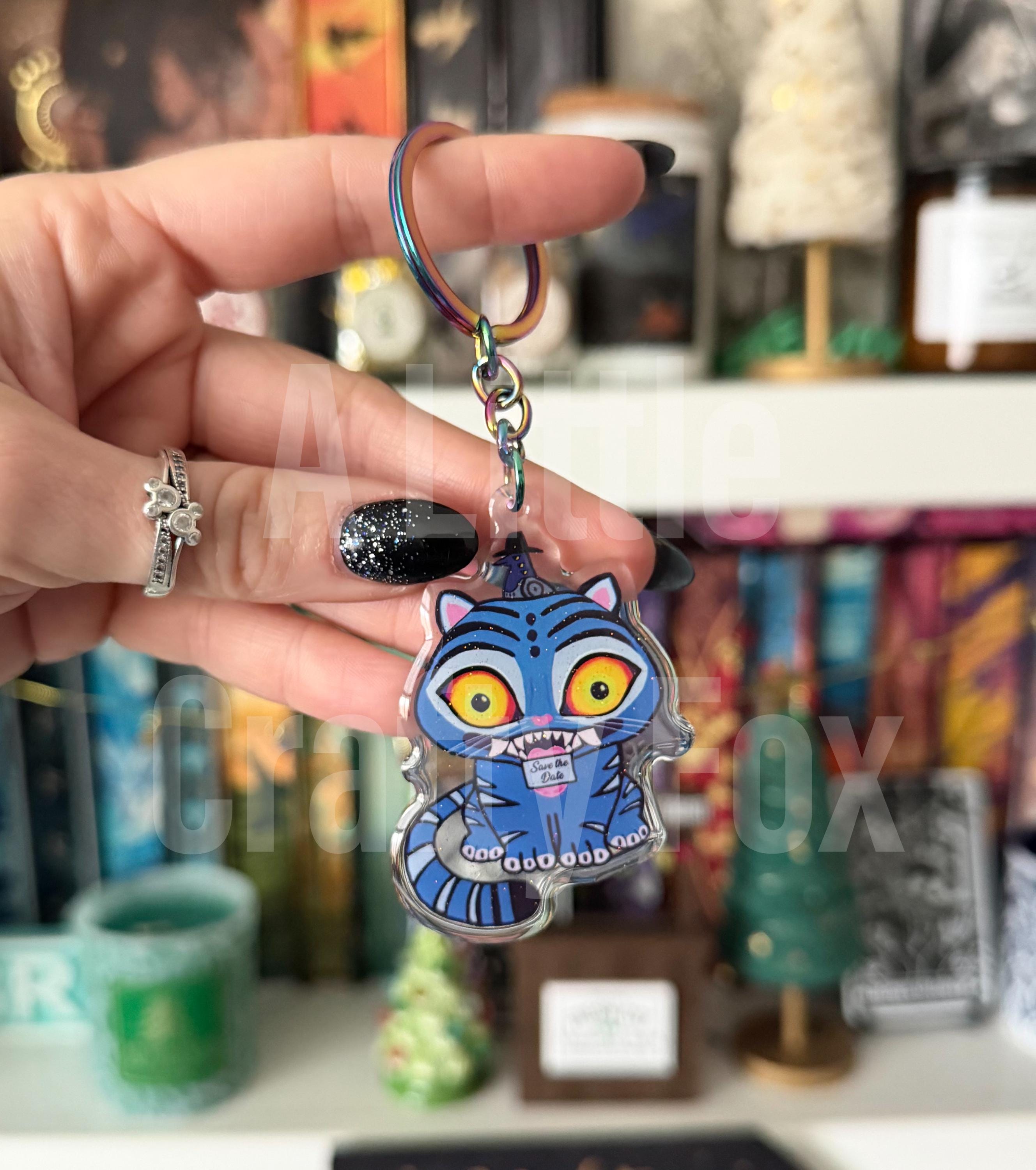 I Made It for the Tiger Derpy Tiger Glitter Acrylic Keychain - Etsy
