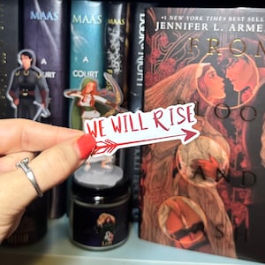 From Blood and Ash We Will Rise Poppy Red Sticker | Bookish Sticker | Kindle Sticker